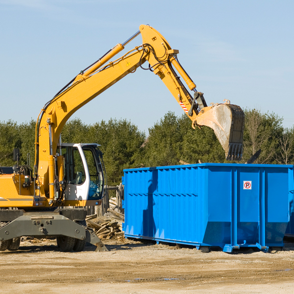 what size residential dumpster rentals are available in Rickardsville IA